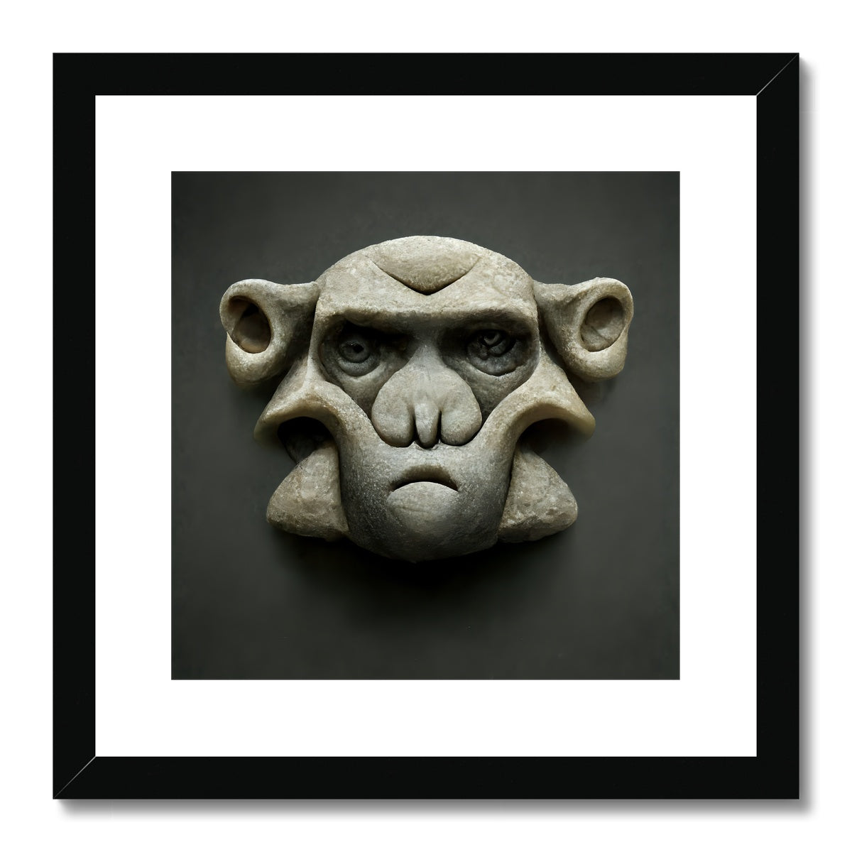 Stone Faced Framed & Mounted Print