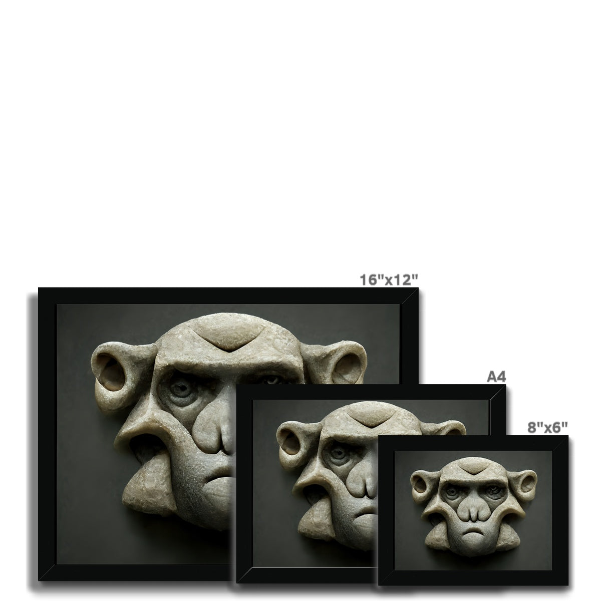 Stone Faced Framed Print