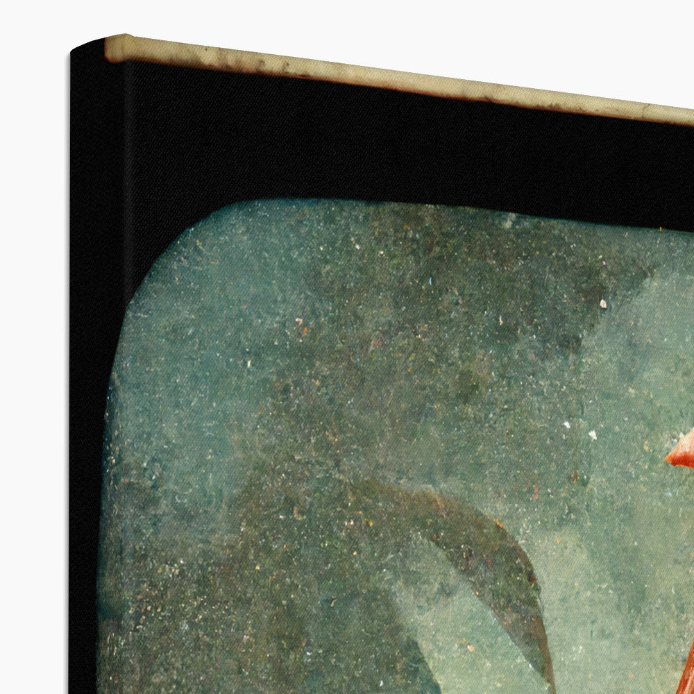 Flamingo Retro View Canvas