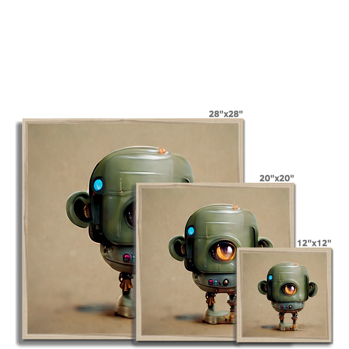One Eye Robot Pop Framed Print