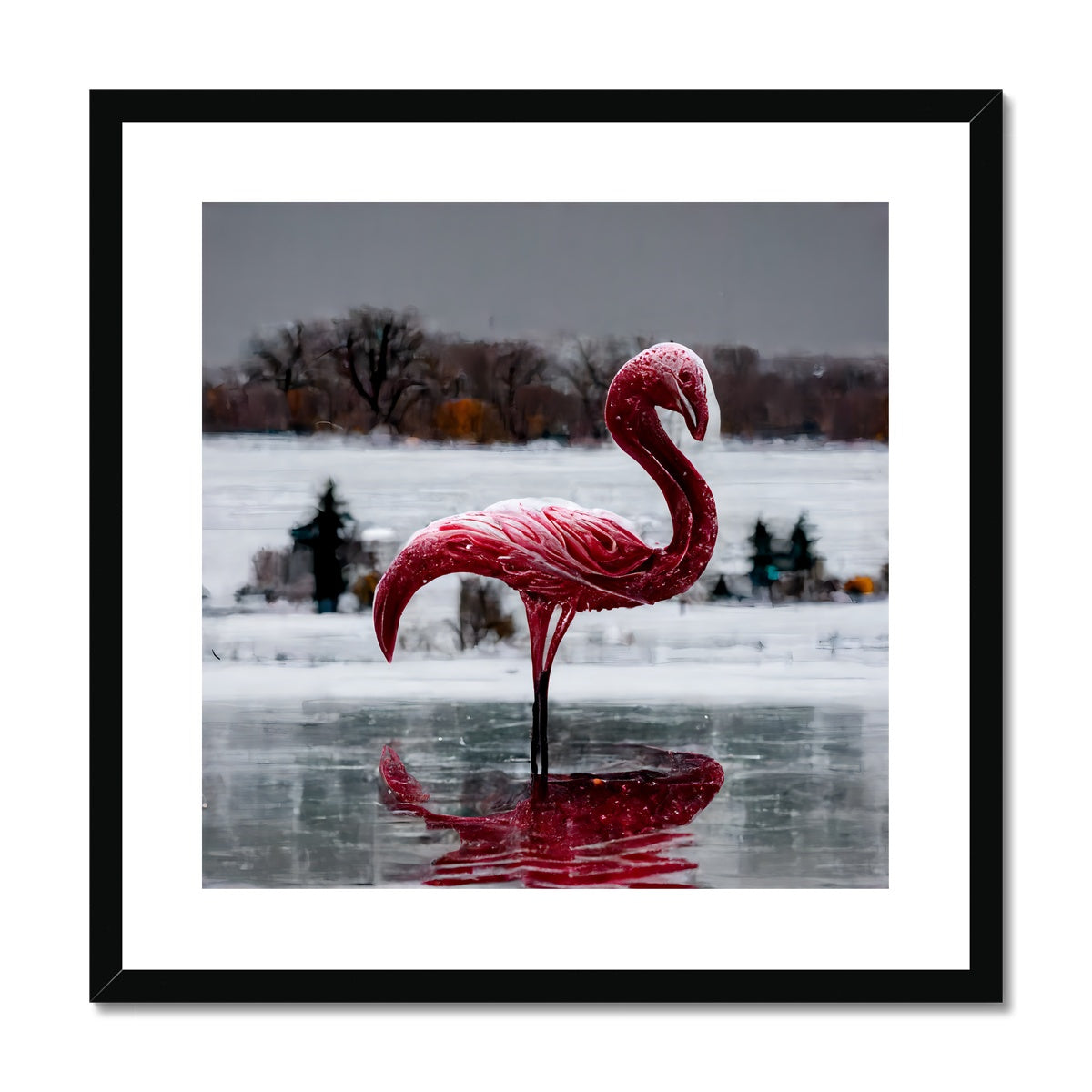 Flamingo Ice Framed & Mounted Print