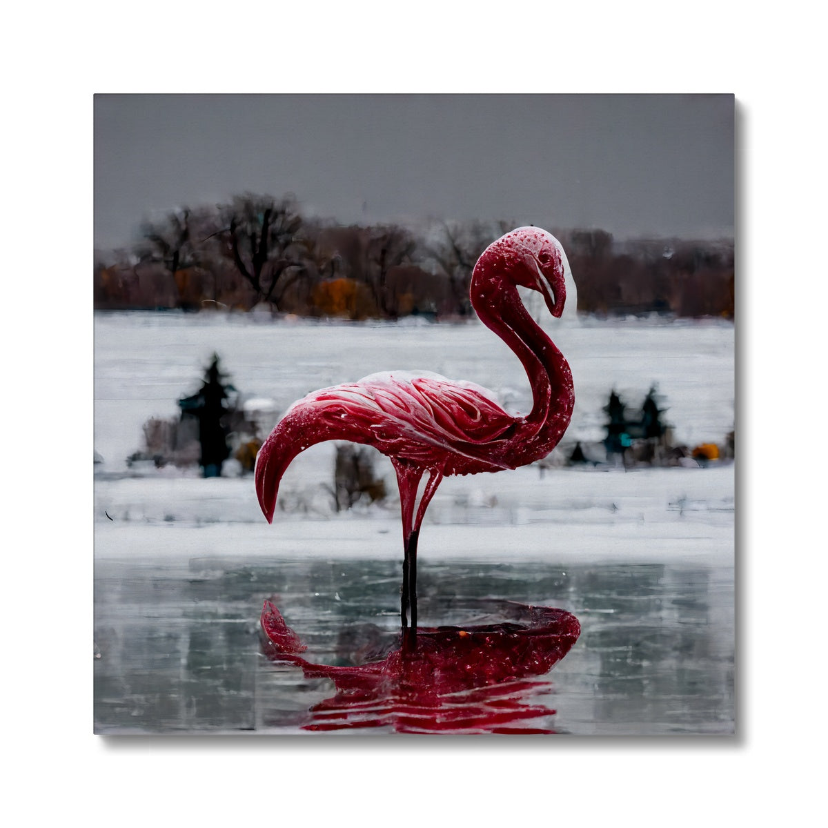 Flamingo Ice Canvas