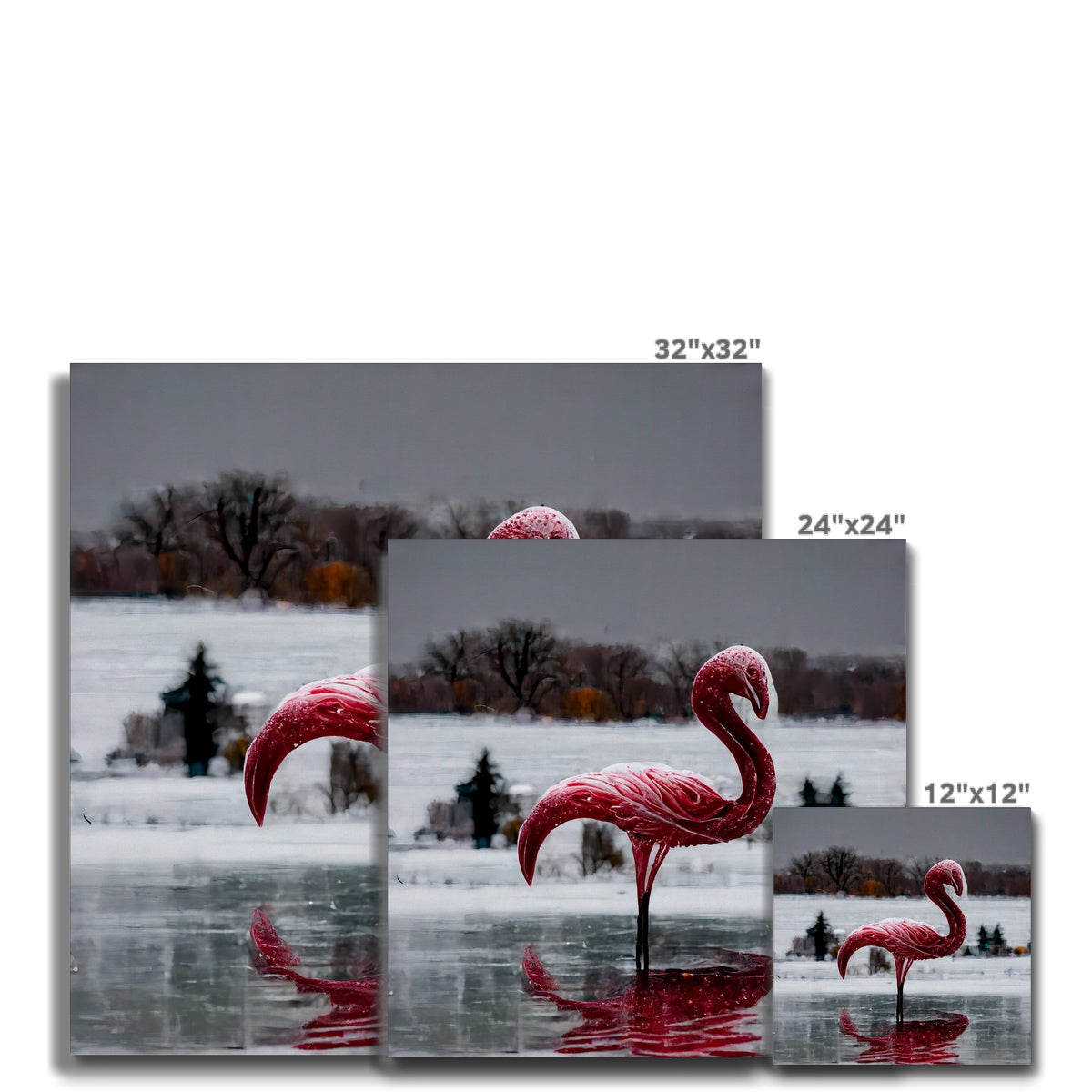 Flamingo Ice Canvas