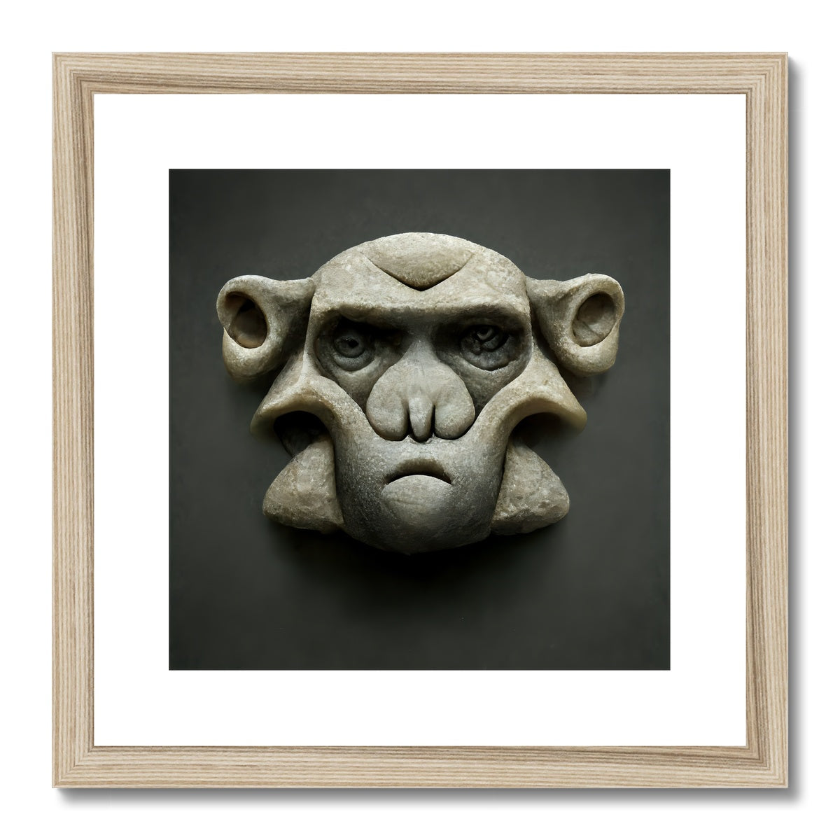 Stone Faced Framed & Mounted Print