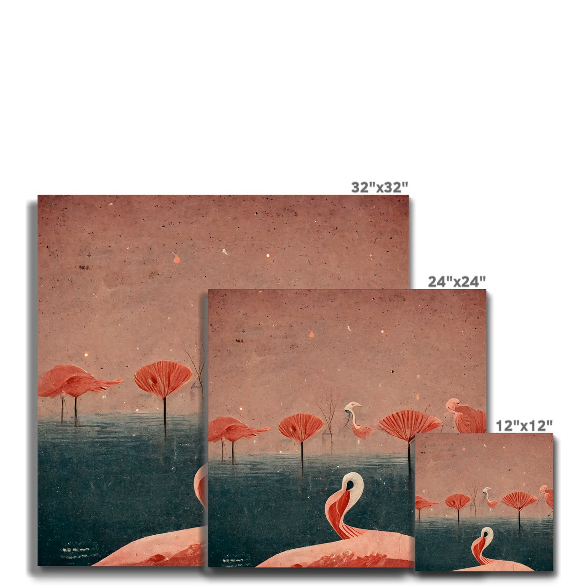 Flamingo Fans Canvas