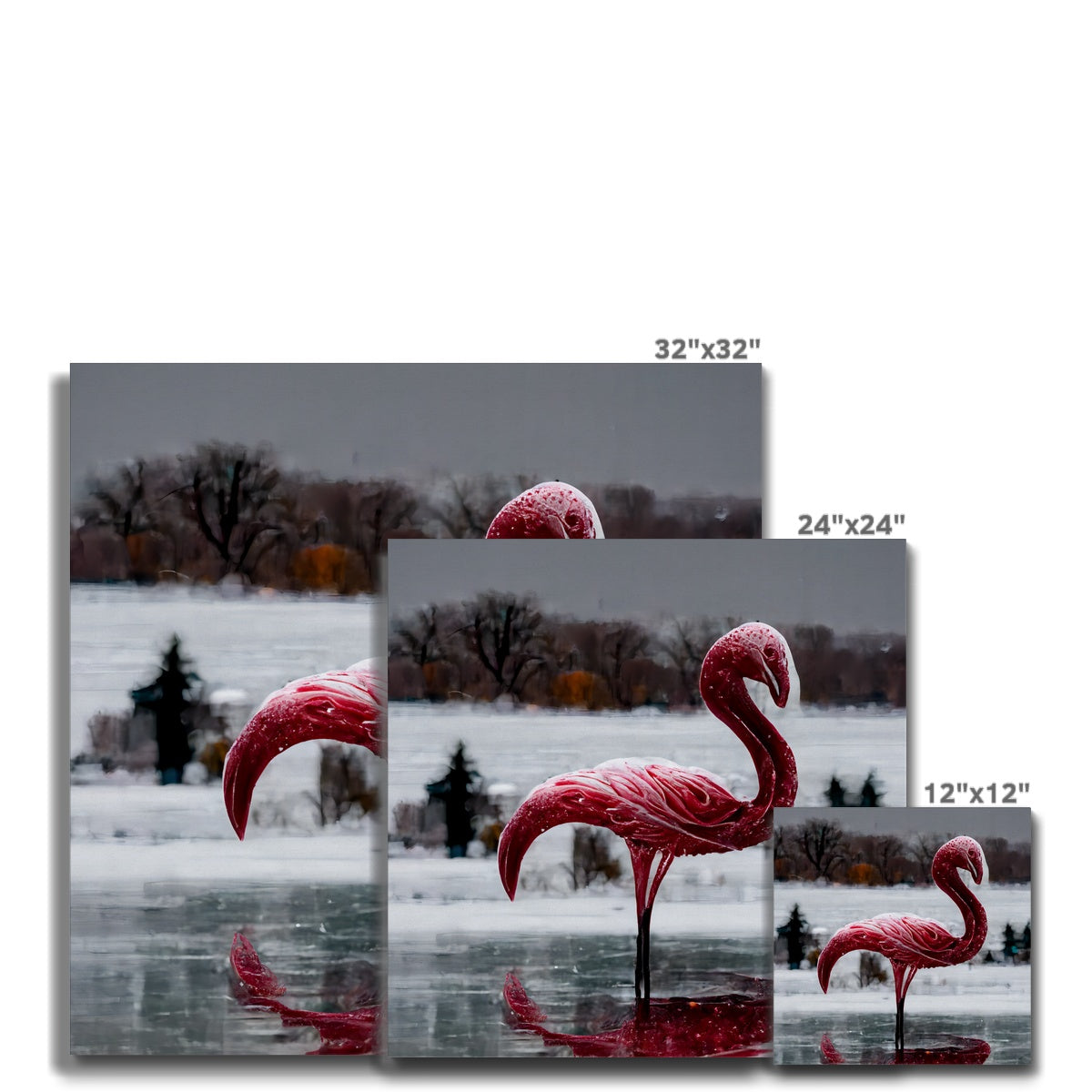 Flamingo Ice Canvas