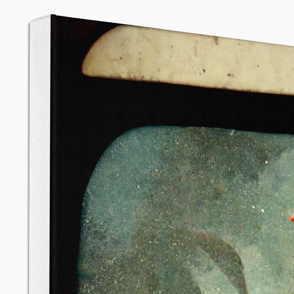 Flamingo Retro View Canvas