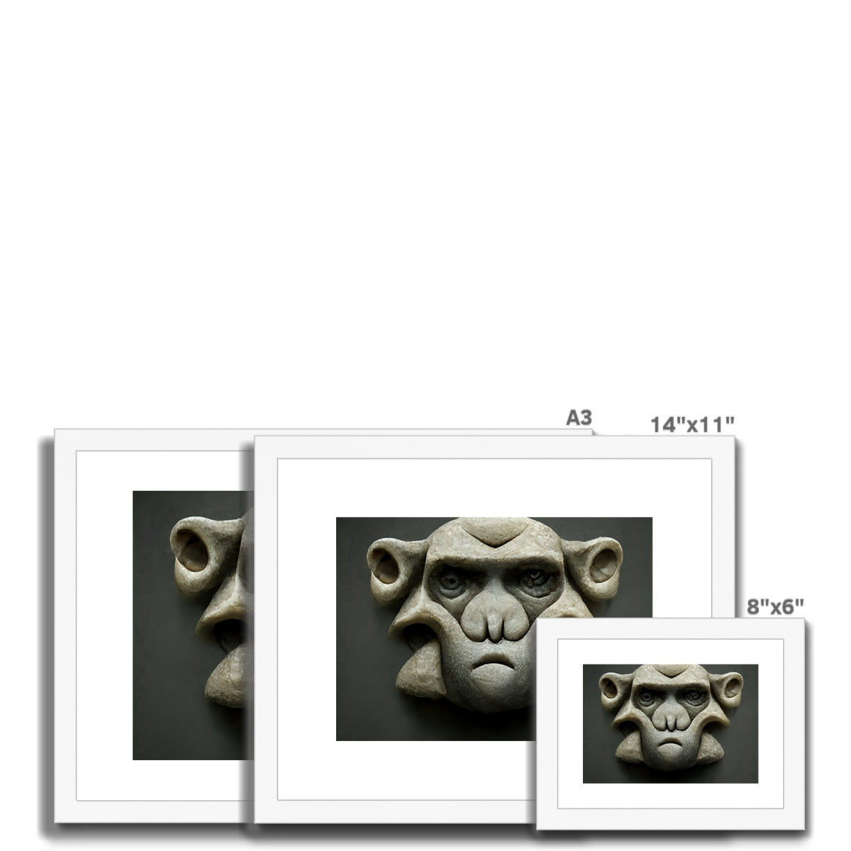 Stone Faced Framed & Mounted Print