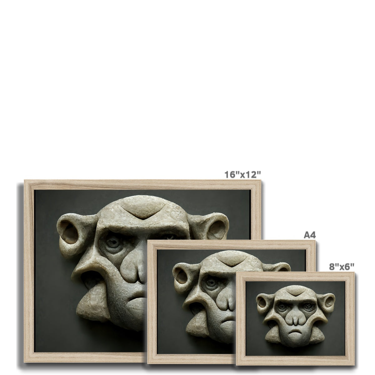 Stone Faced Framed Print