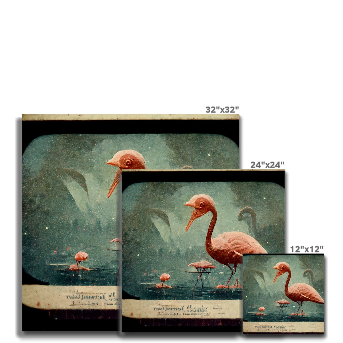 Flamingo Retro View Canvas