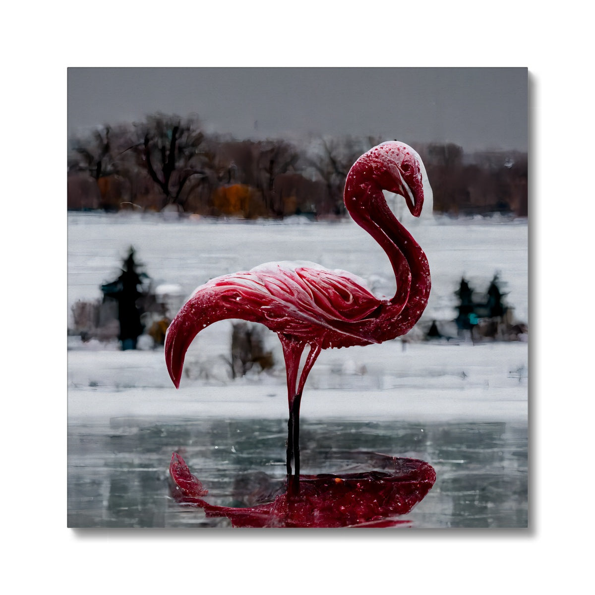 Flamingo Ice Canvas