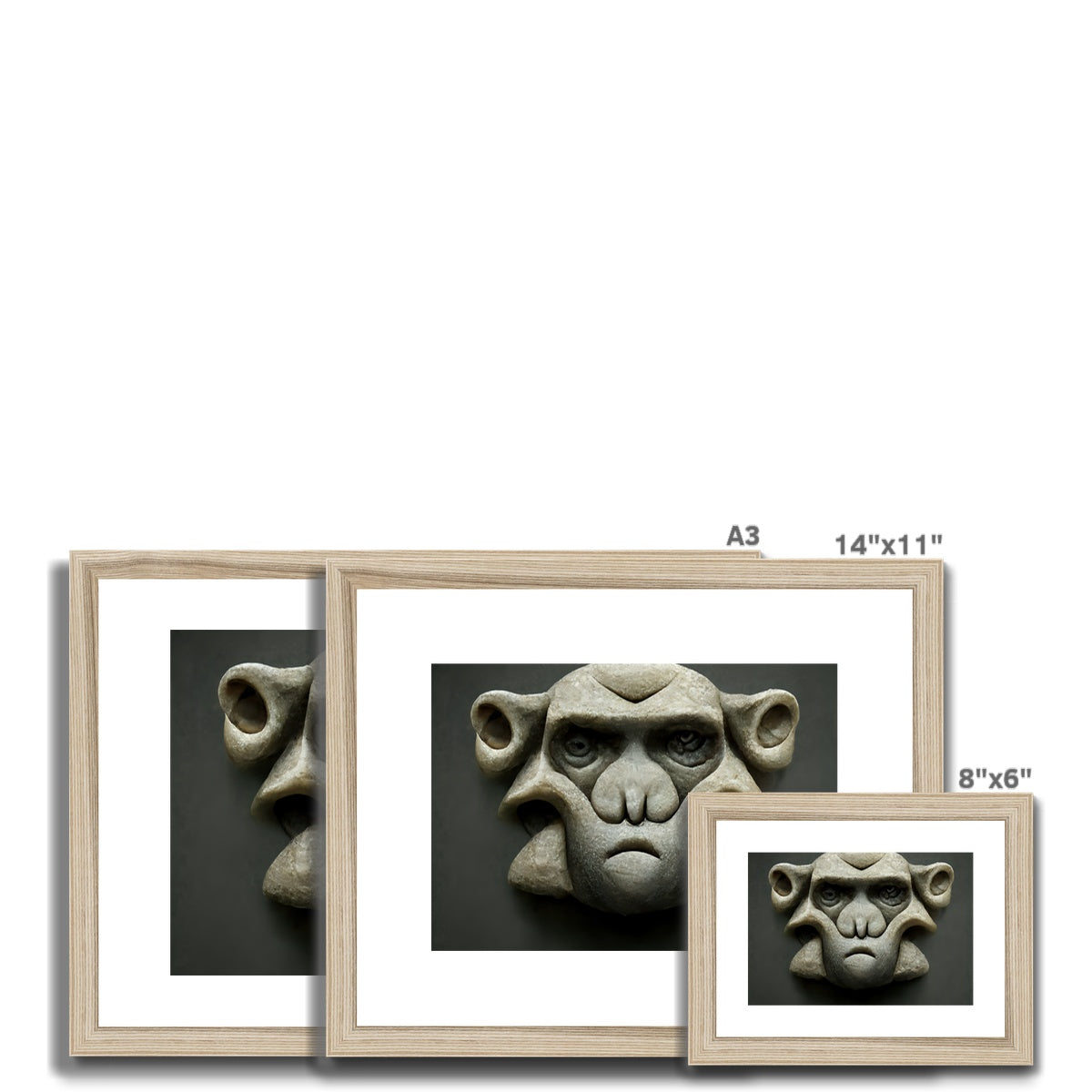 Stone Faced Framed & Mounted Print