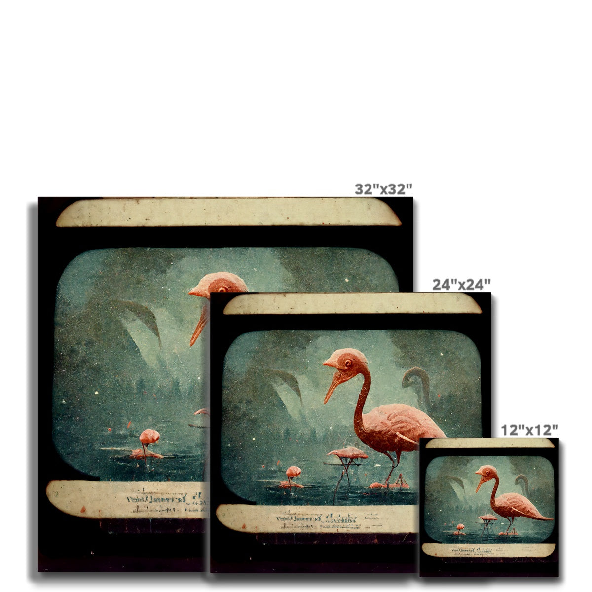 Flamingo Retro View Canvas