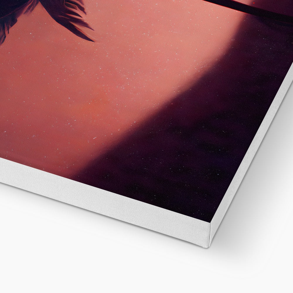 Flamingo Shadows Canvas