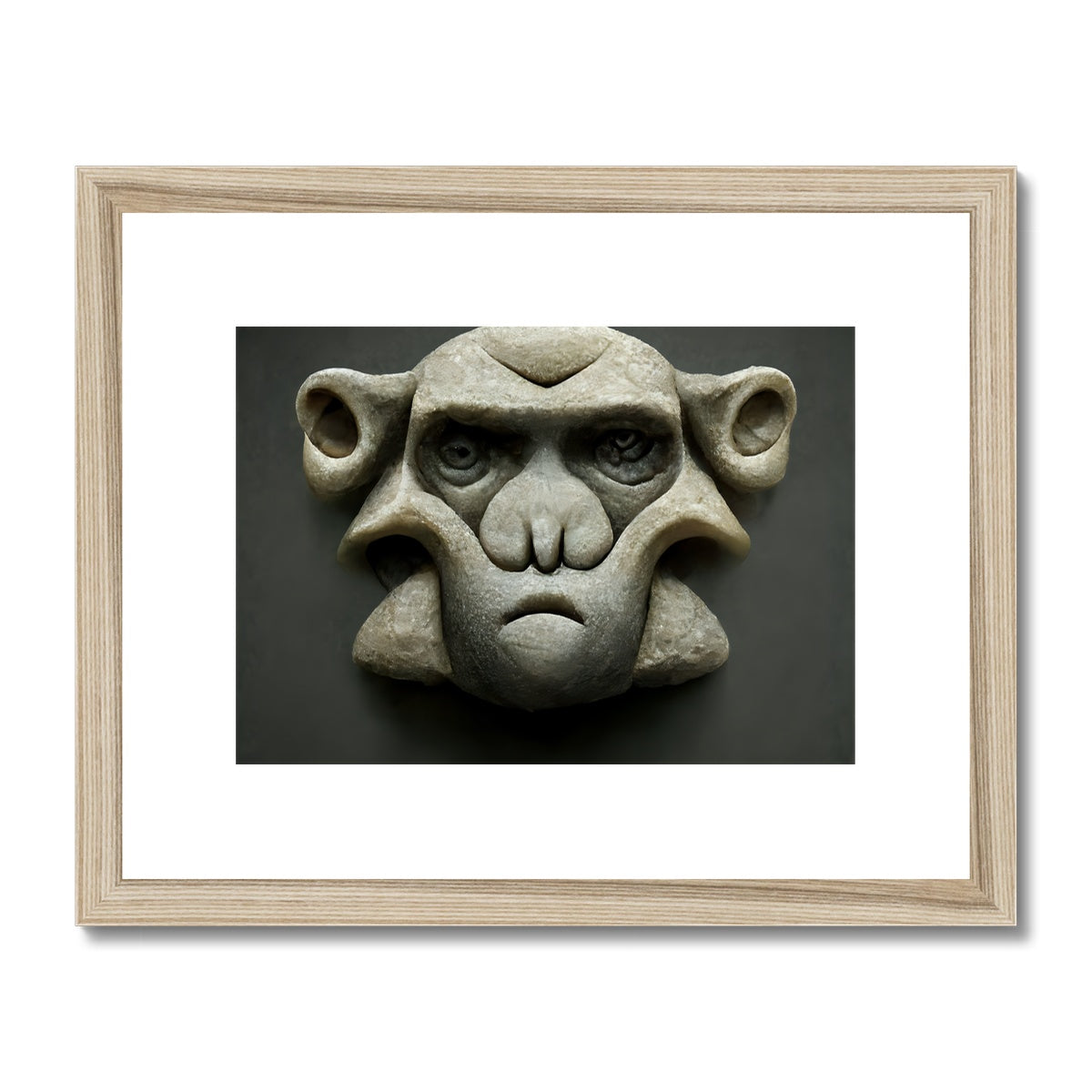 Stone Faced Framed & Mounted Print