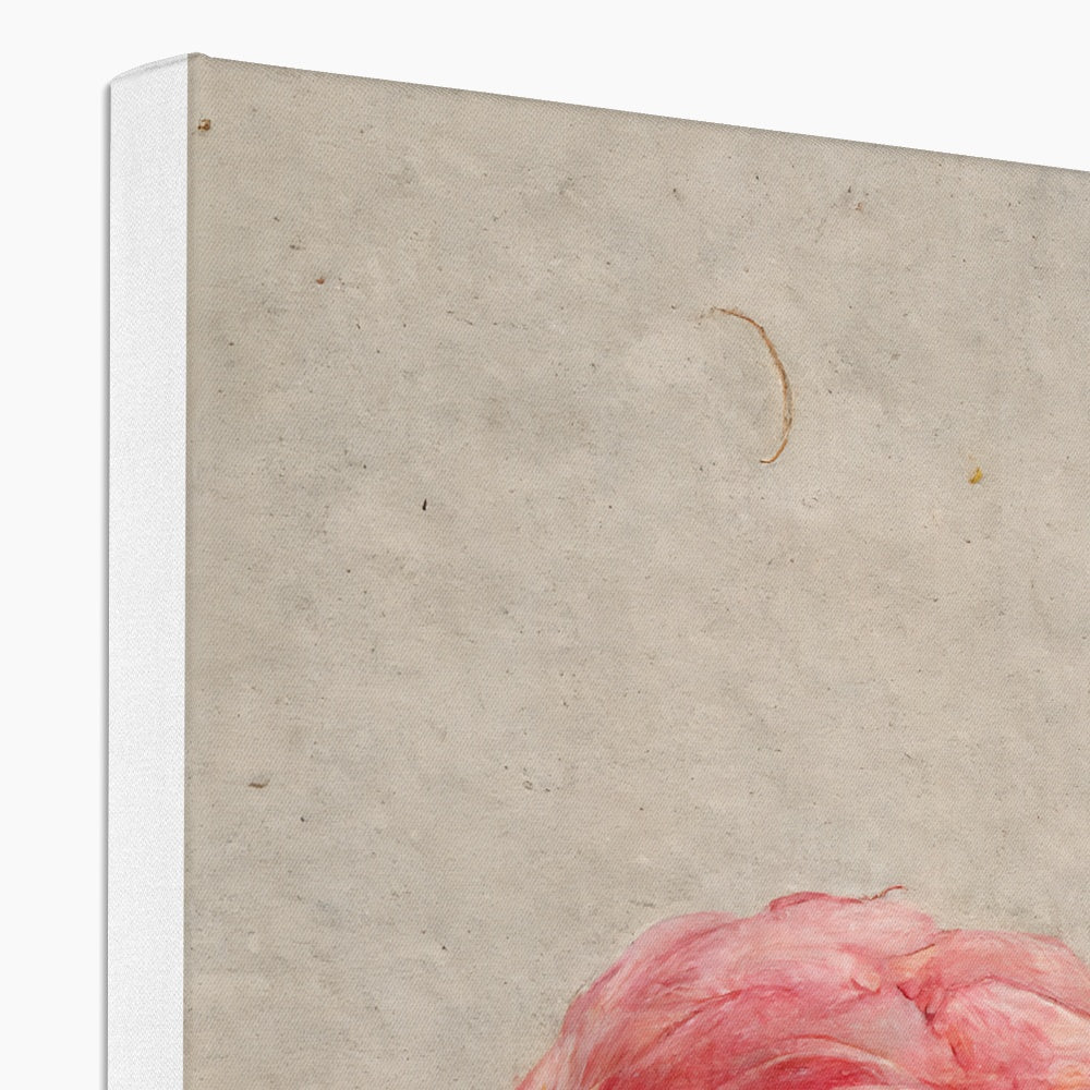 Flamingo Sketch Colors Canvas