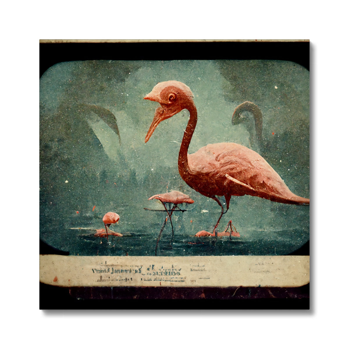 Flamingo Retro View Canvas