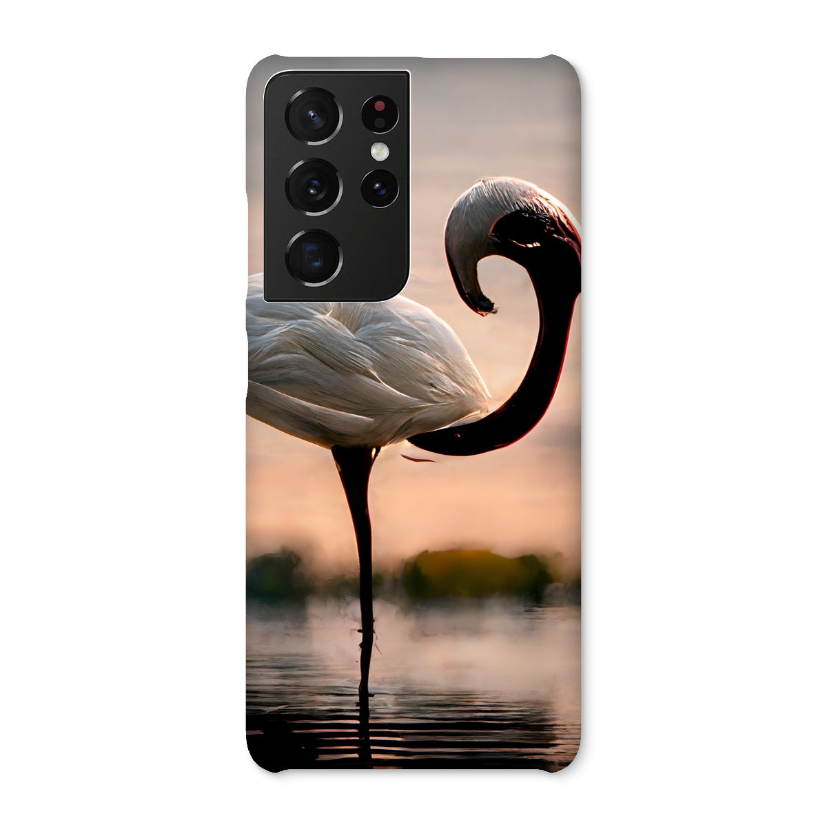 Flamingo White Alone Snap Phone Case