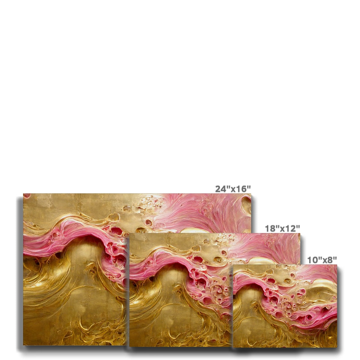 Swirls of Gold and Pinkk Canvas