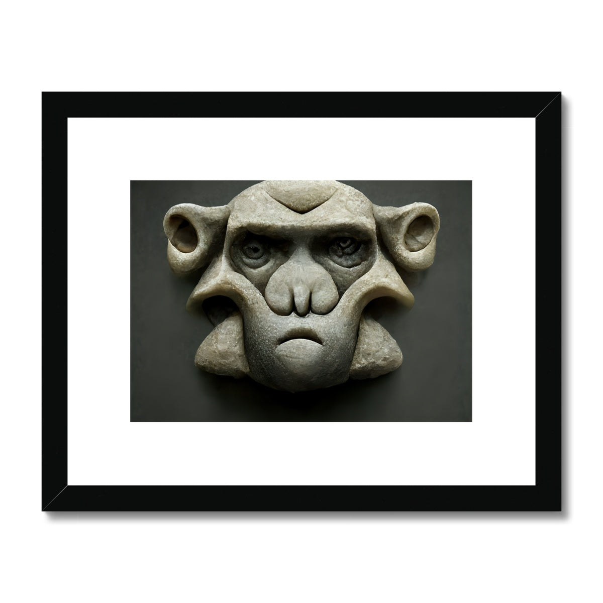 Stone Faced Framed & Mounted Print
