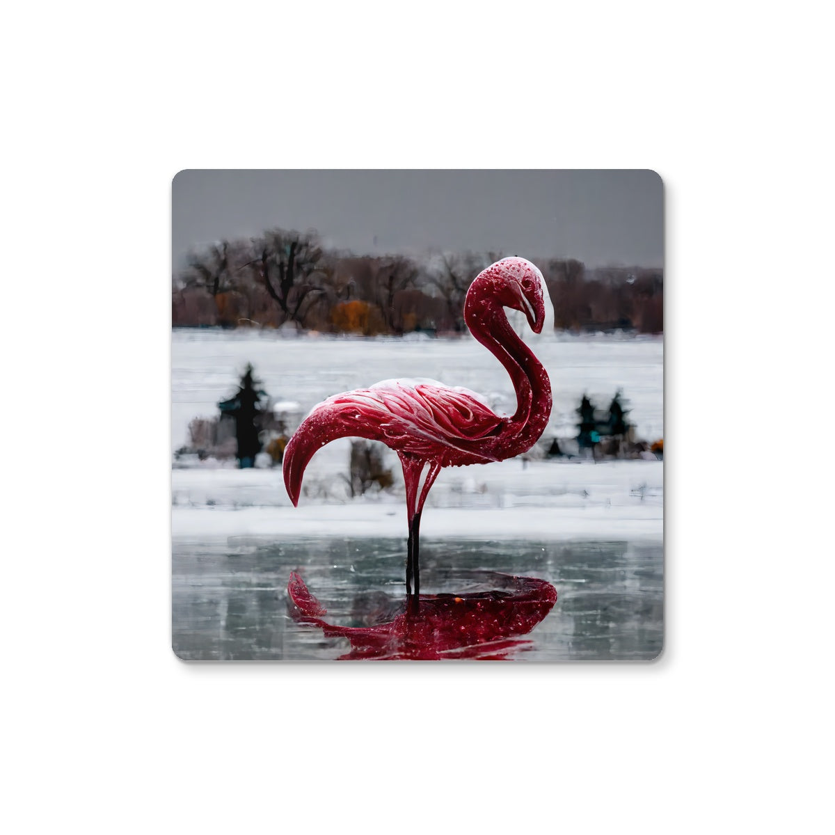 Flamingo Ice Coaster