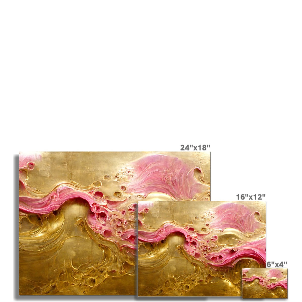 Swirls of Gold and Pinkk Fine Art Print
