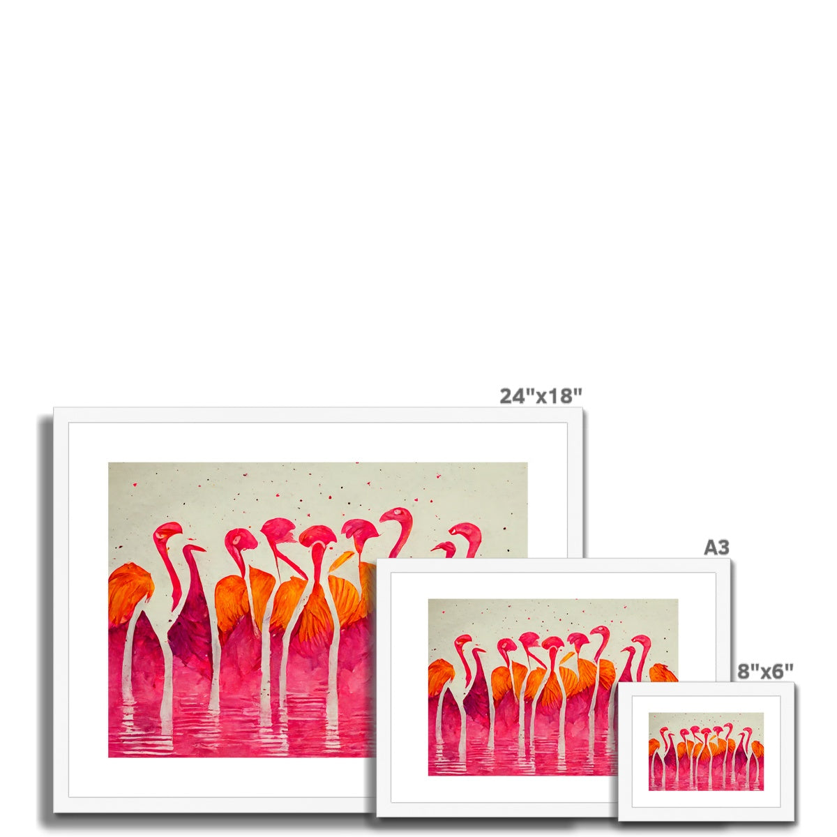 Flamingo Horizon Framed & Mounted Print