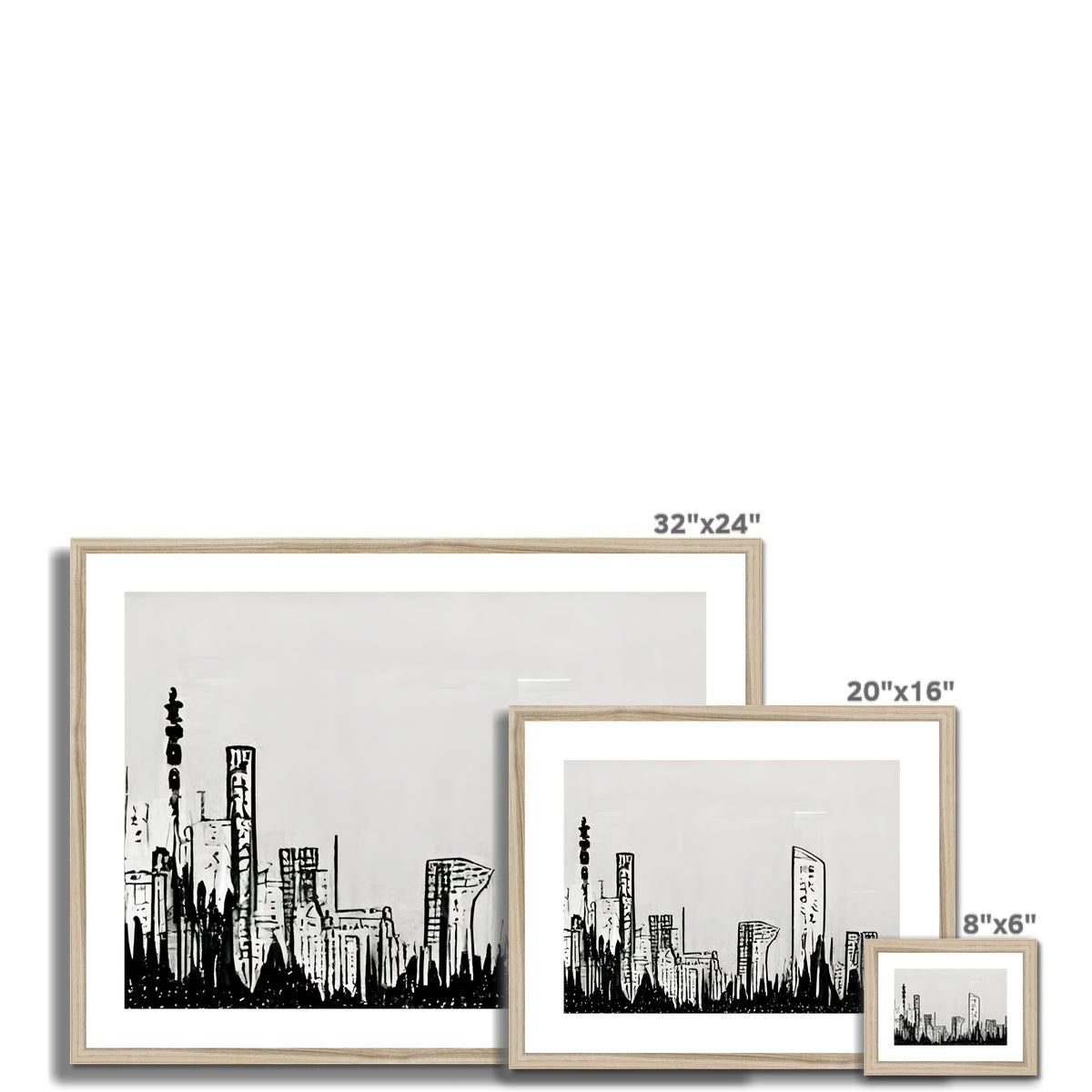 Tokyo Pencil Framed & Mounted Print