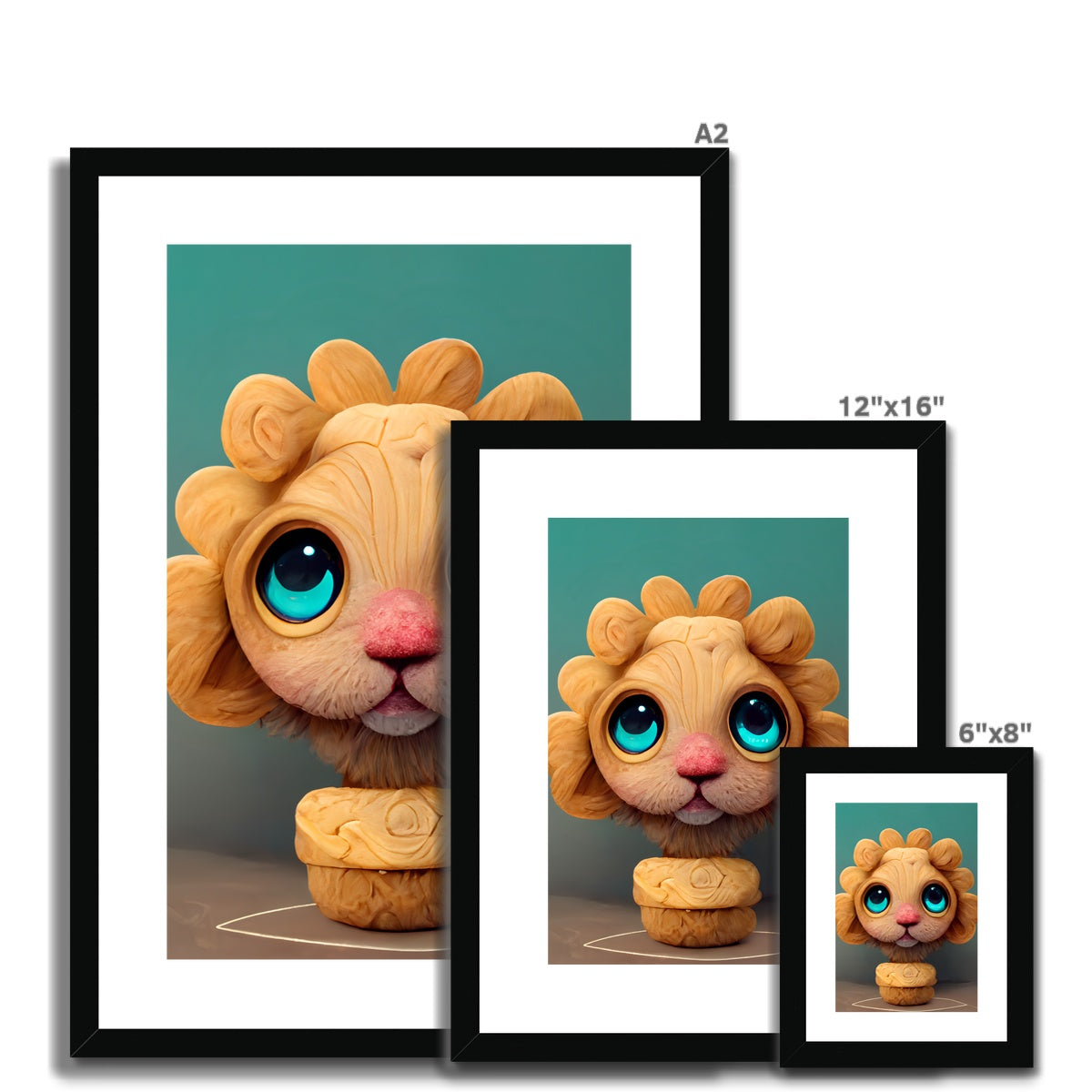 Cute Roar Popit Framed & Mounted Print