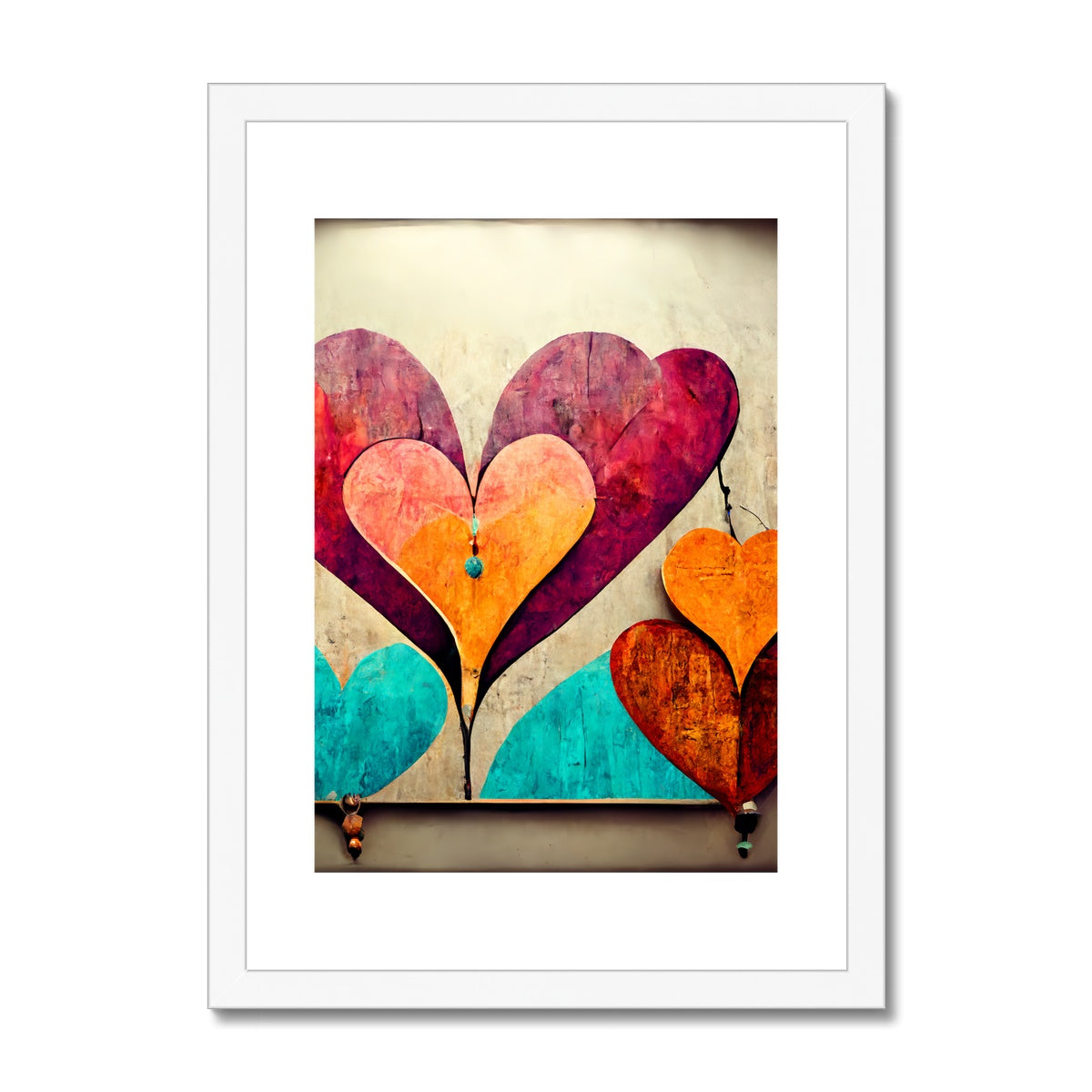 Beating Hearts Framed & Mounted Print