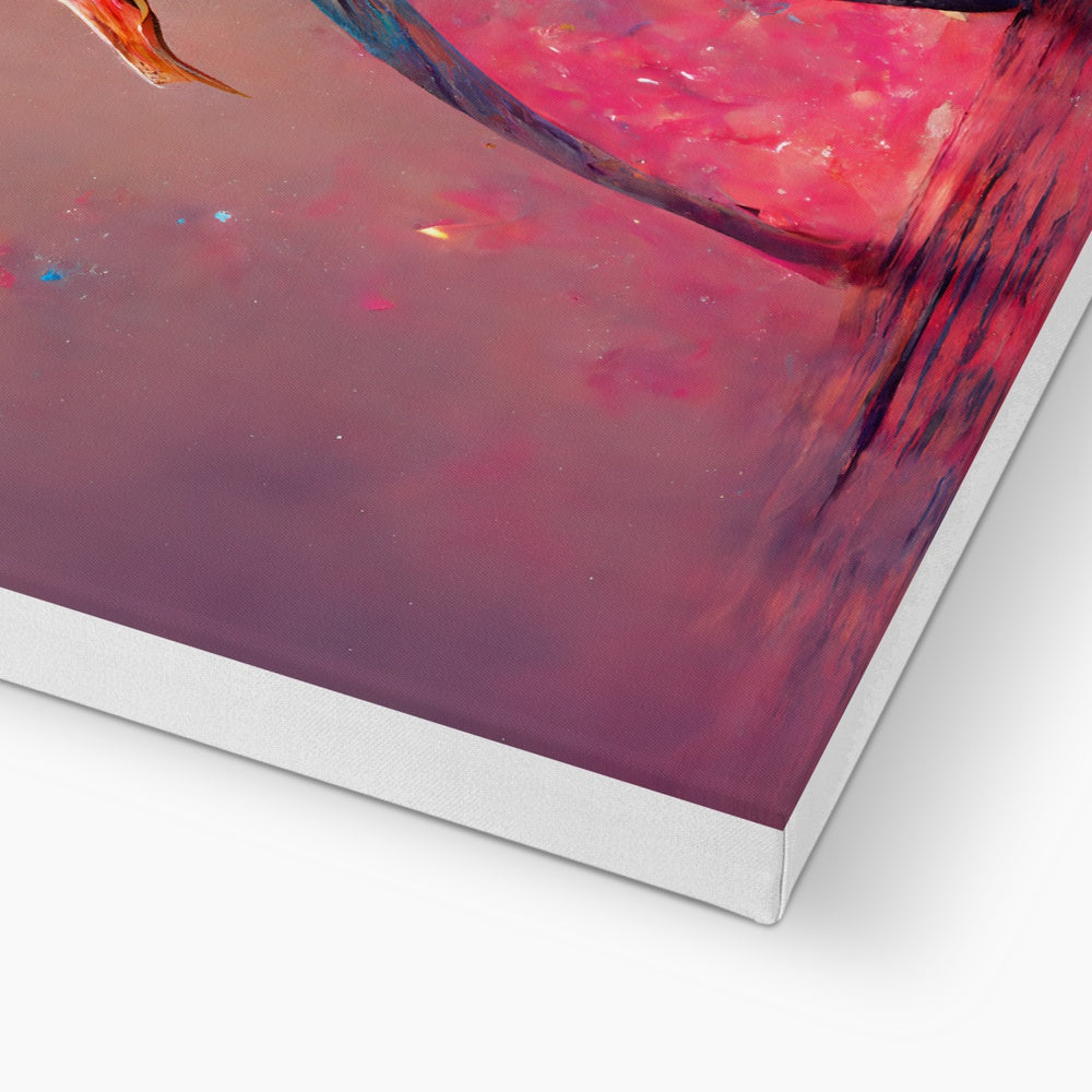 Flamingo Standing Alone Canvas