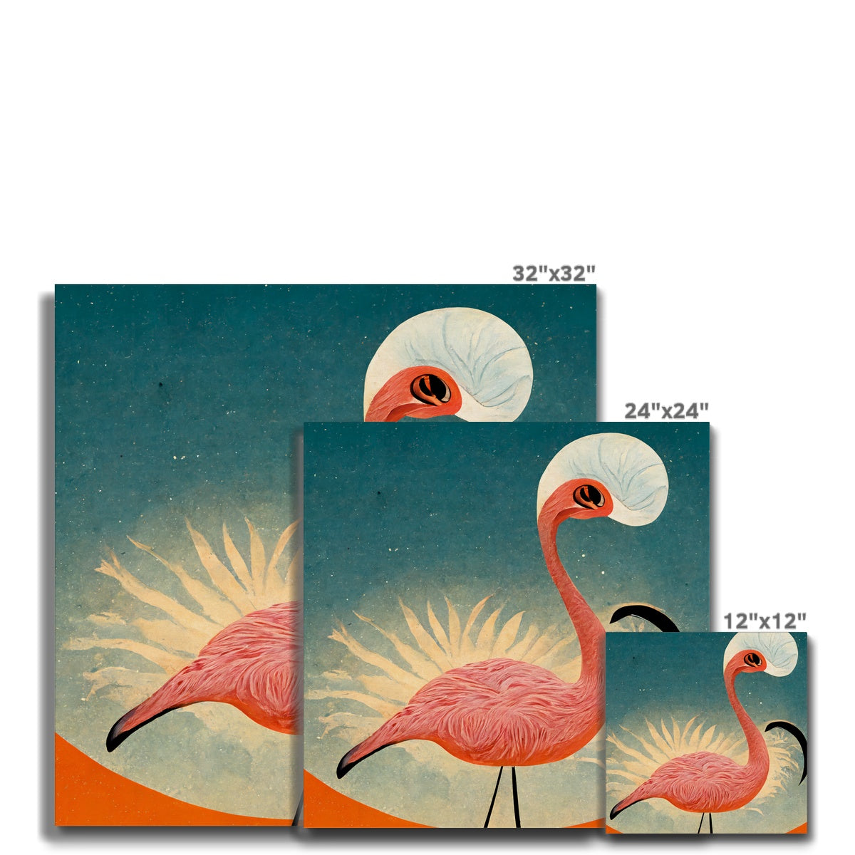 Flamingo Poster Style Canvas