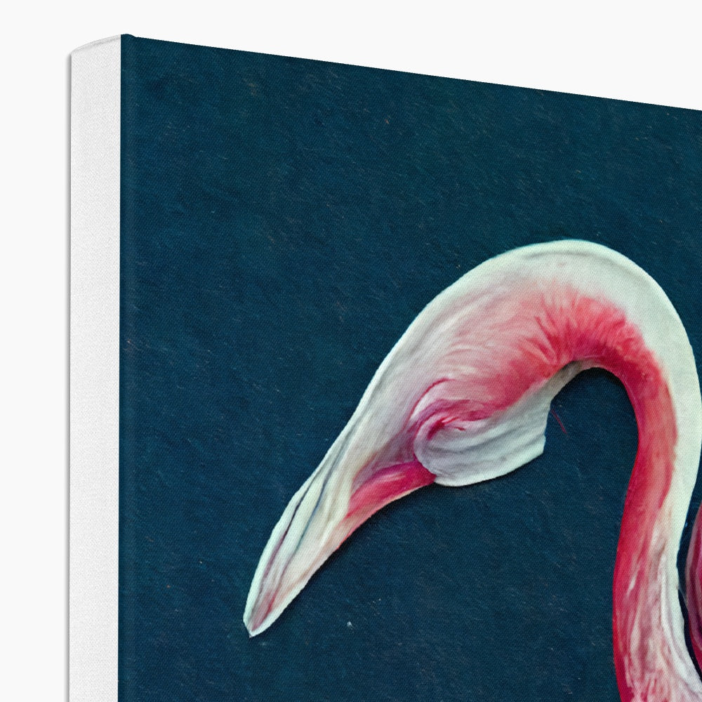 Flamingo Color Pencil Canvas