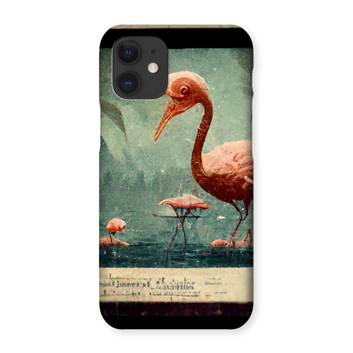 Flamingo Retro View Snap Phone Case