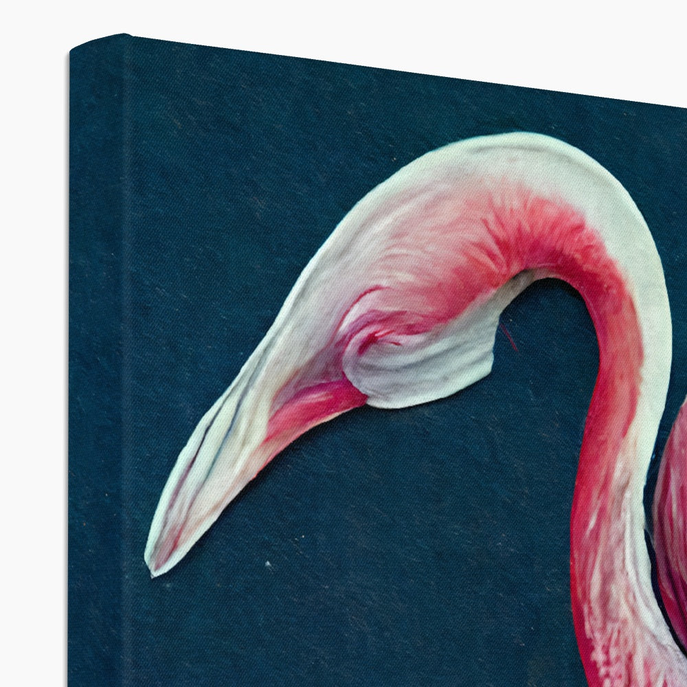 Flamingo Color Pencil Canvas