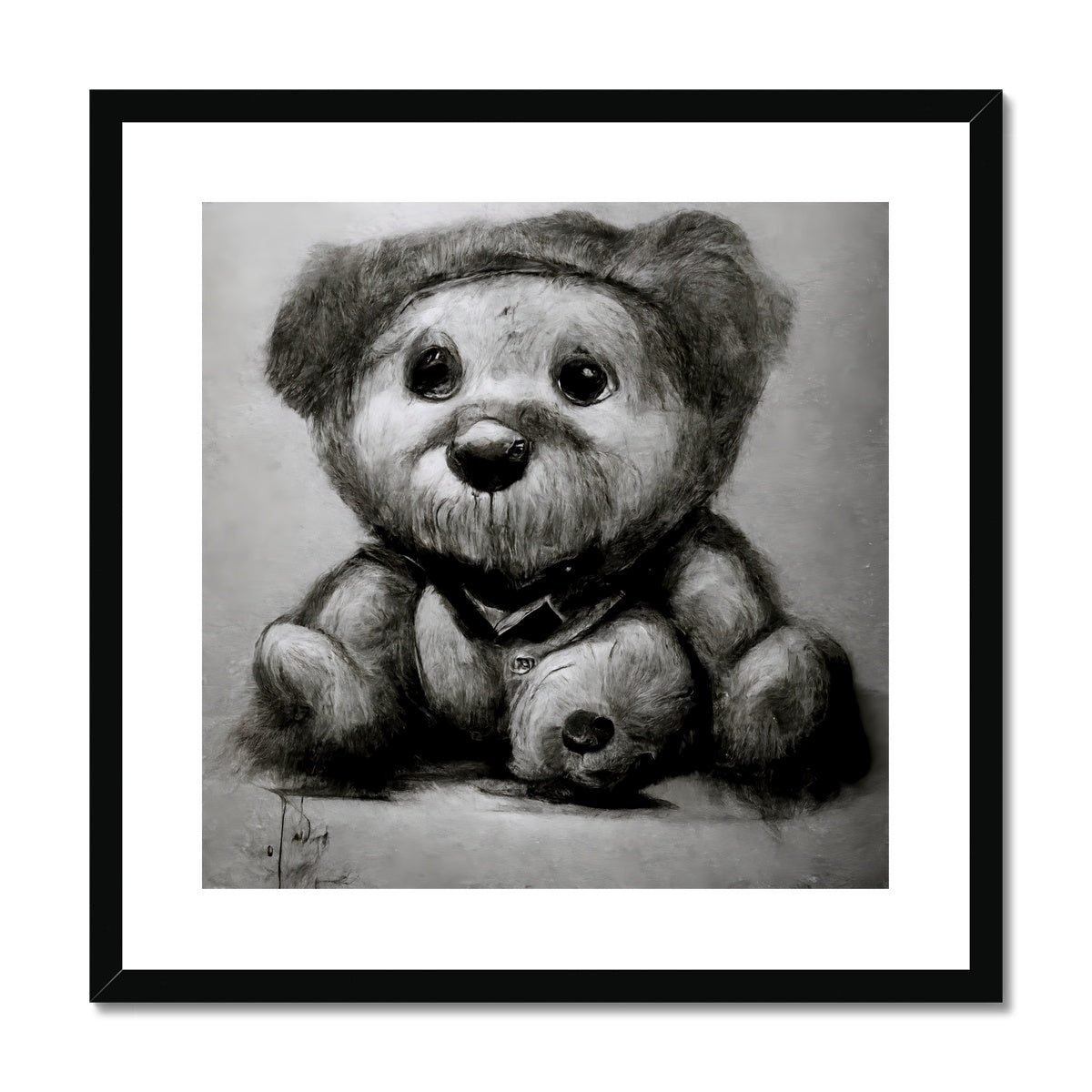 Pencil Teddy Framed & Mounted Print