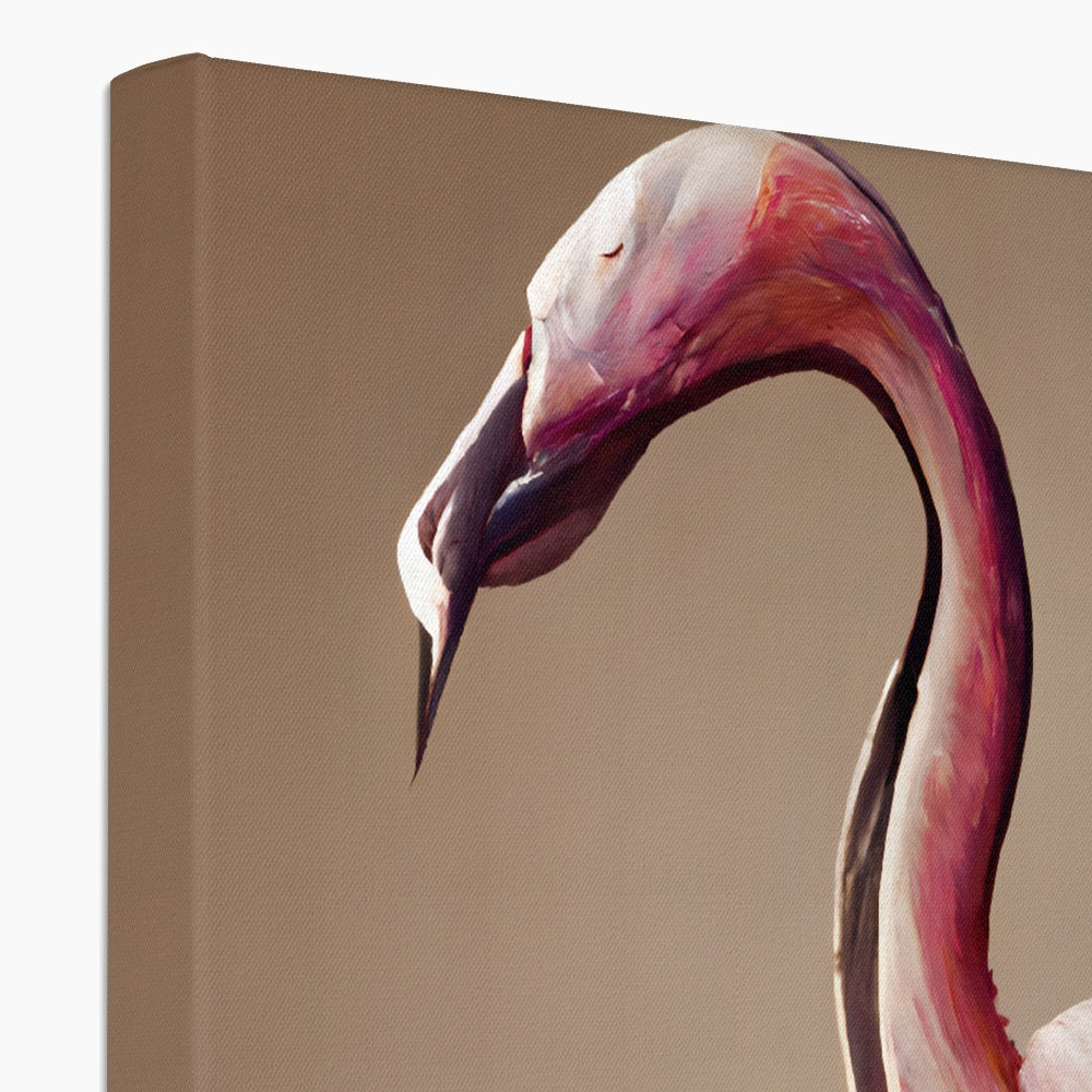 Flamingo Feathers Canvas