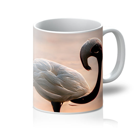 Flamingo White Alone Mug