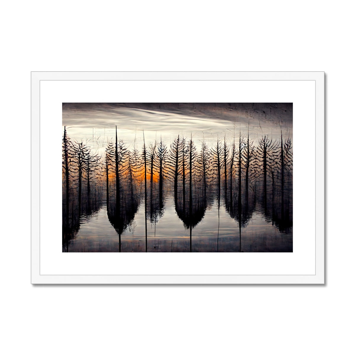 Tree Symmetry Framed & Mounted Print