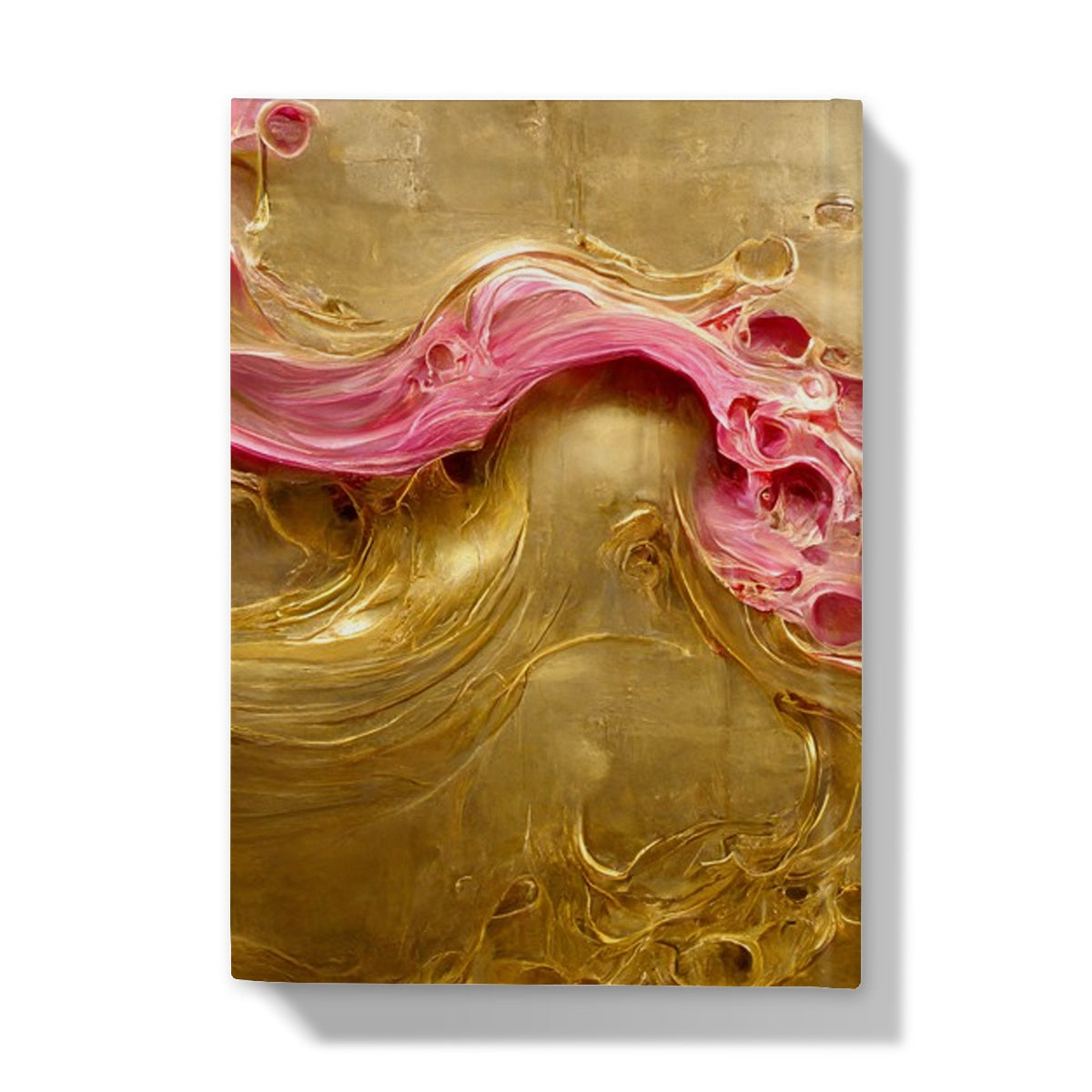 Swirls of Gold and Pinkk Hardback Journal