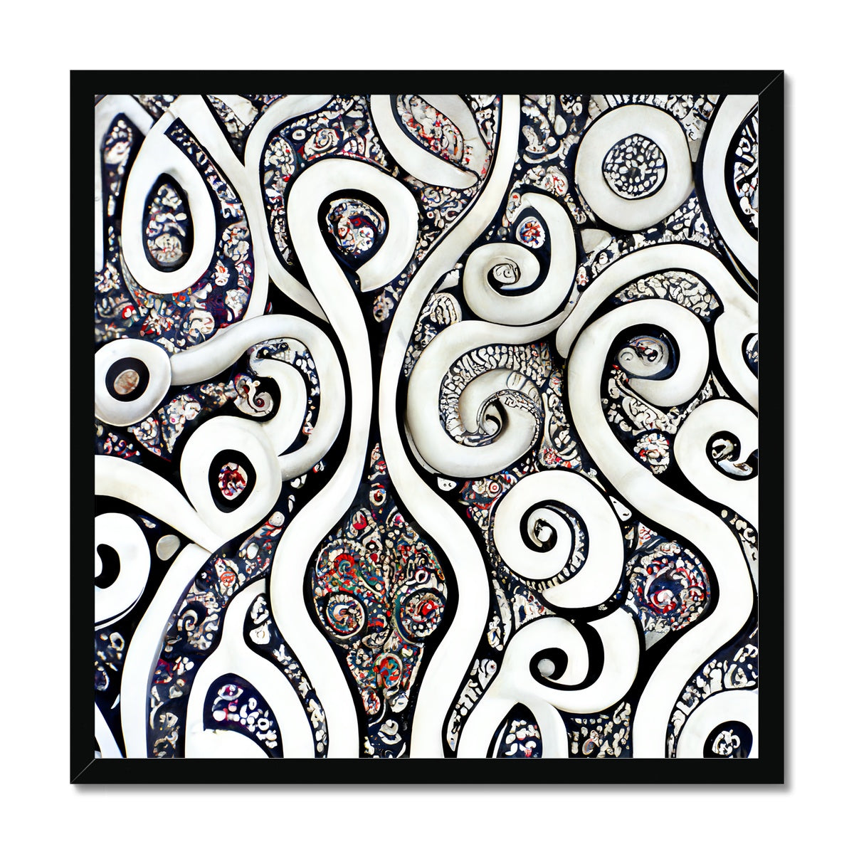 Paisley Swirls Framed Print