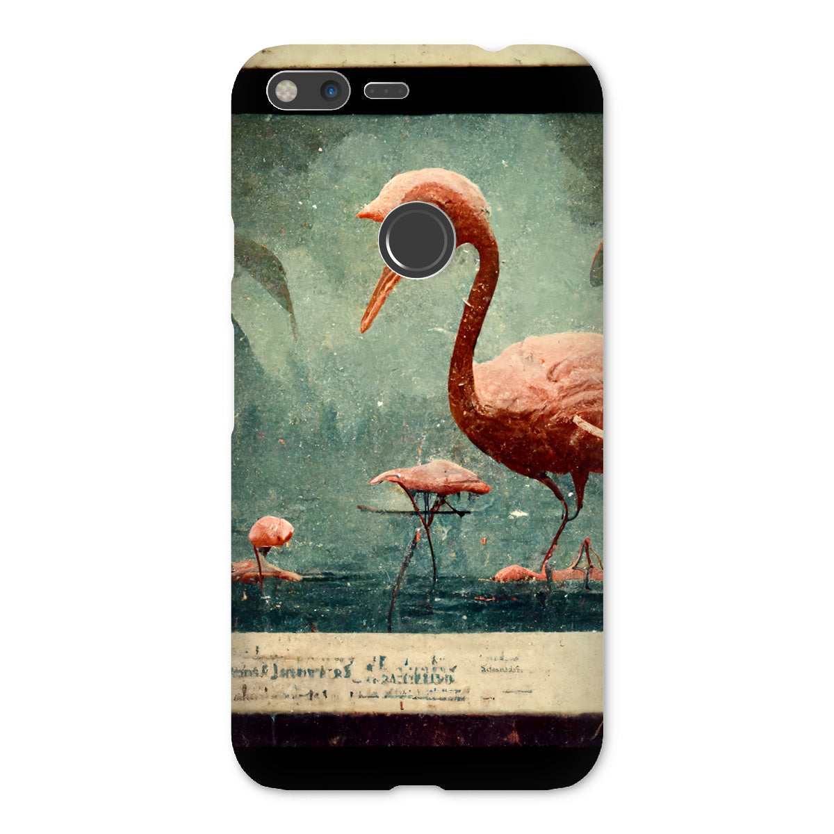 Flamingo Retro View Snap Phone Case