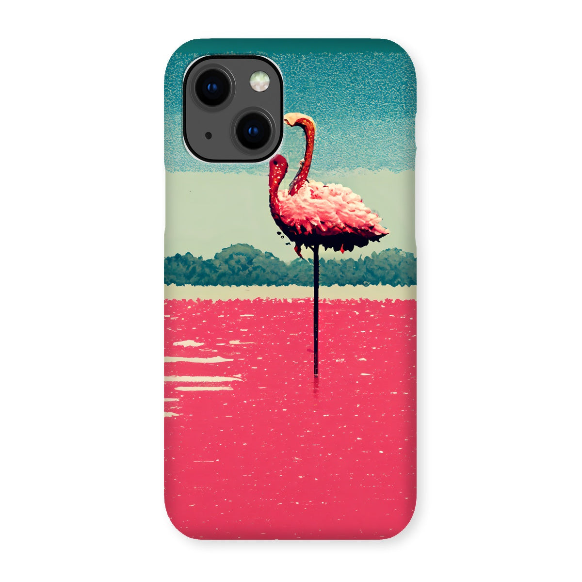 Flamingo 8 Bit Snap Phone Case