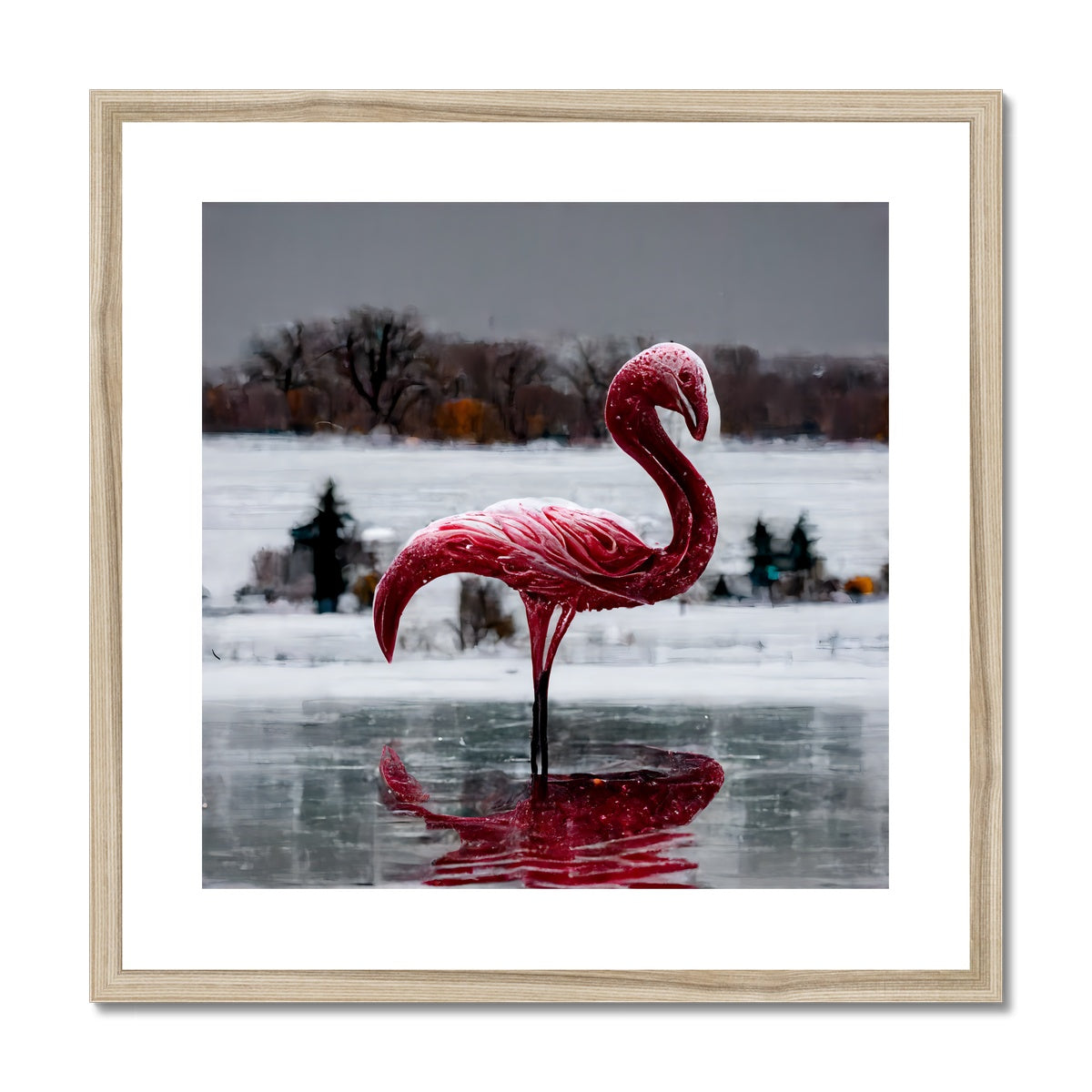 Flamingo Ice  Framed & Mounted Print