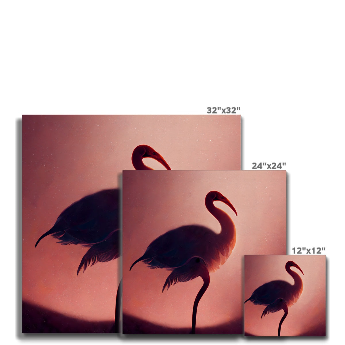 Flamingo Shadows Canvas