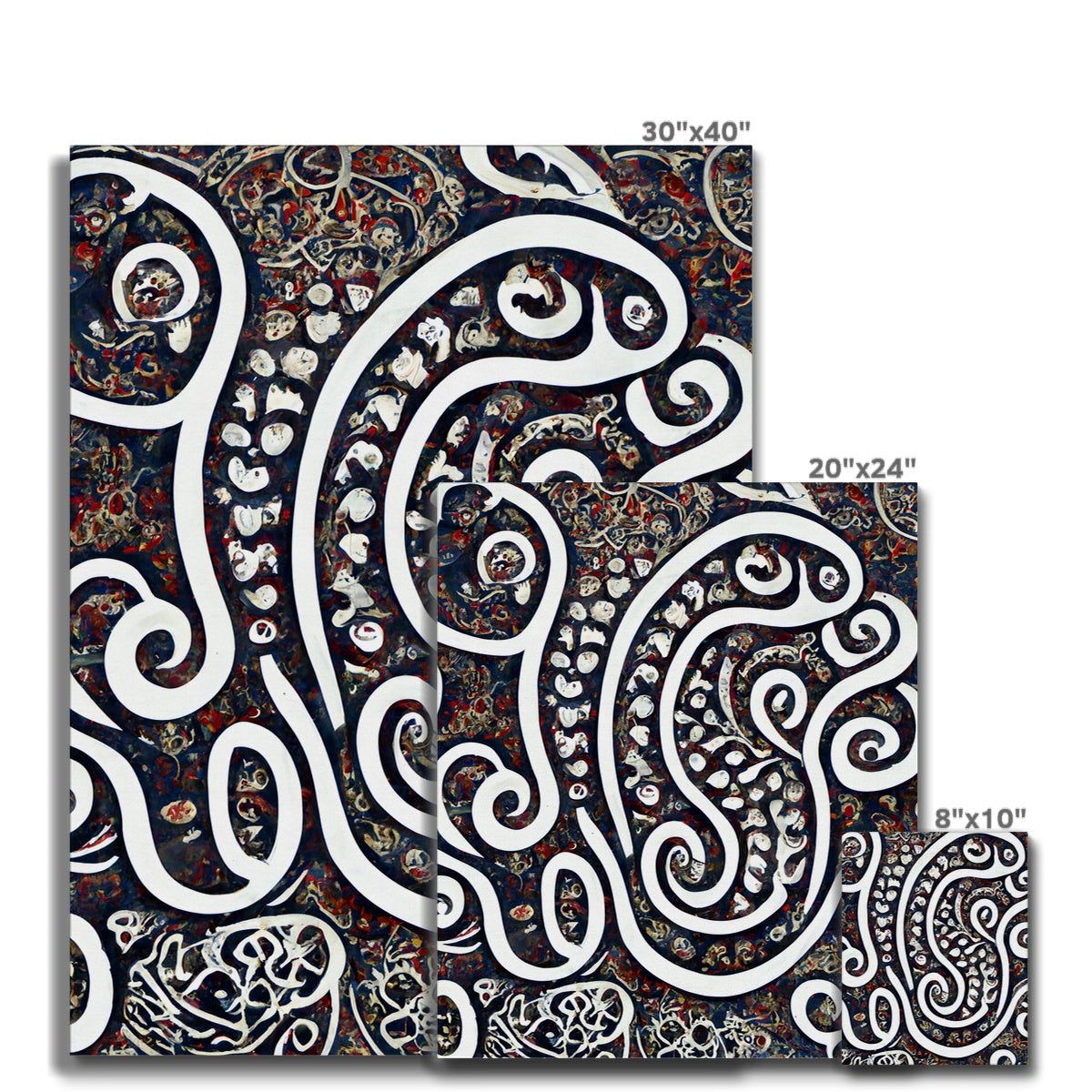 Swirling Paisley Canvas