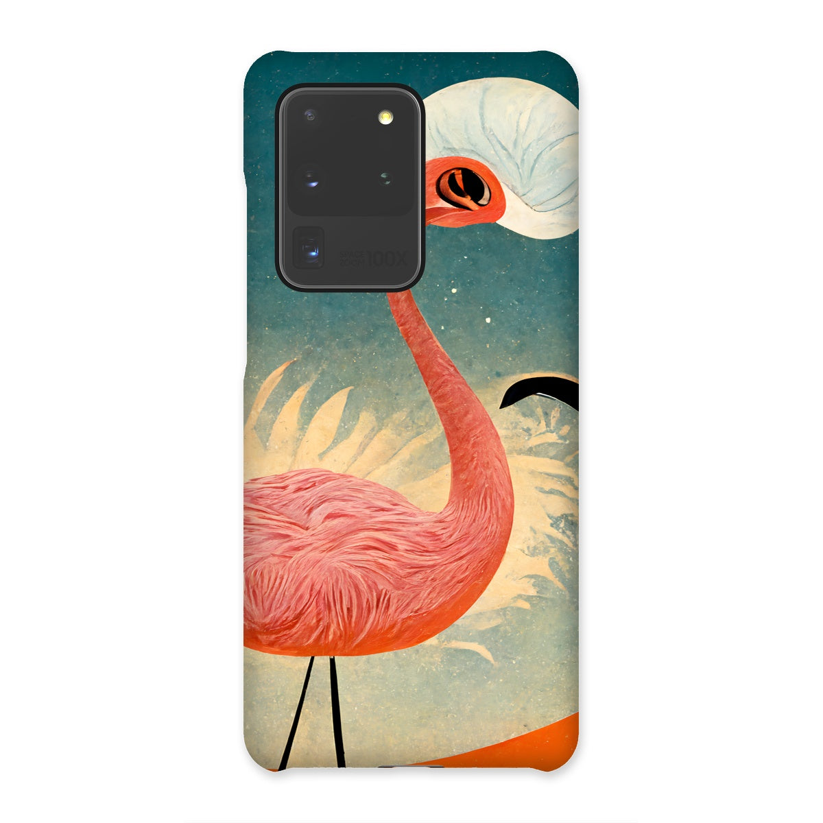 Flamingo Poster Style Snap Phone Case