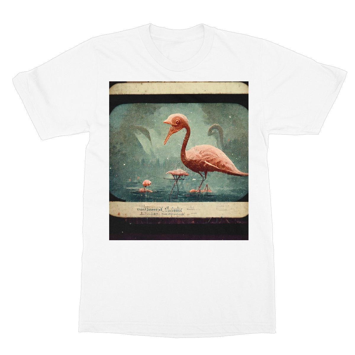 Flamingo Retro View Softstyle T-Shirt