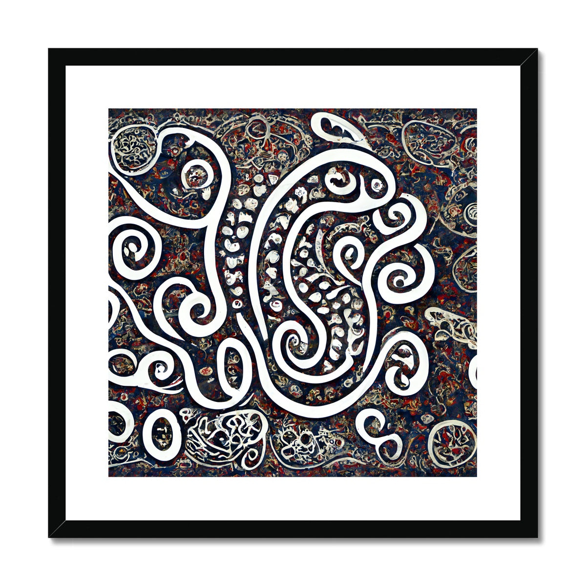 Swirling Paisley Framed & Mounted Print