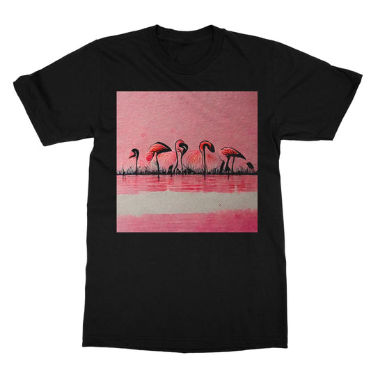 Flamingo Dinner Meetup Softstyle T-Shirt